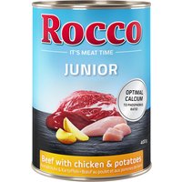 Sparpaket Rocco Junior 12 x 400 g - Rind mit Huhn & Kartoffeln von Rocco