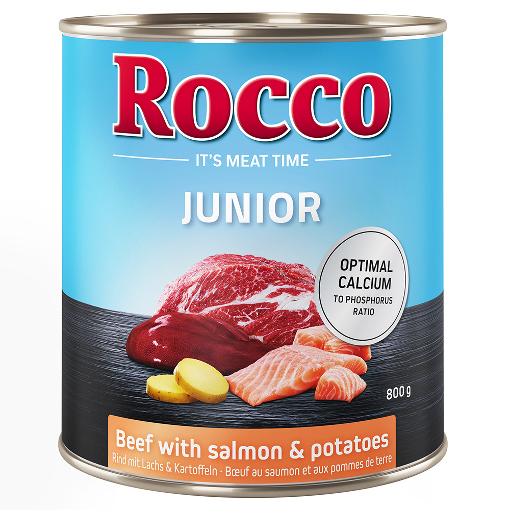 Sparpaket Rocco Junior 12 x 800 g - Rind mit Lachs & Kartoffeln von Rocco