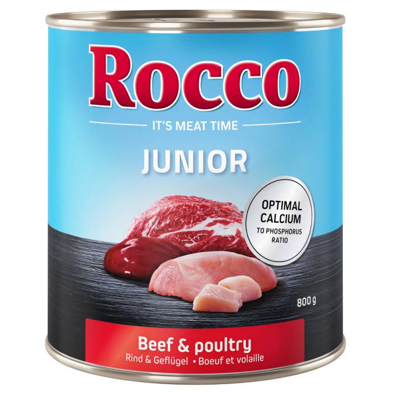Sparpaket Rocco Junior 24 x 800 g - Geflügel mit Rind von Rocco
