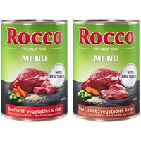 Sparpaket Rocco Menü 24 x 400 g - Mix (Rind & Rind mit Lamm) von Rocco