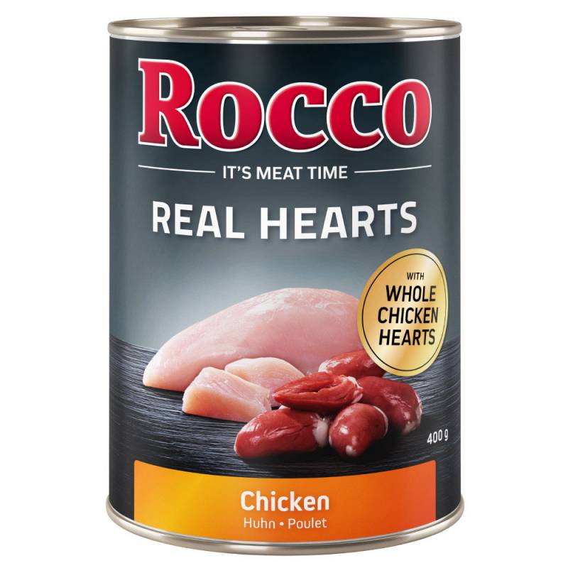 Sparpaket Rocco Real Hearts 24 x 400 g - Rind Sparpaket Rocco Real Hearts 24 x 400 g - Rind von Rocco