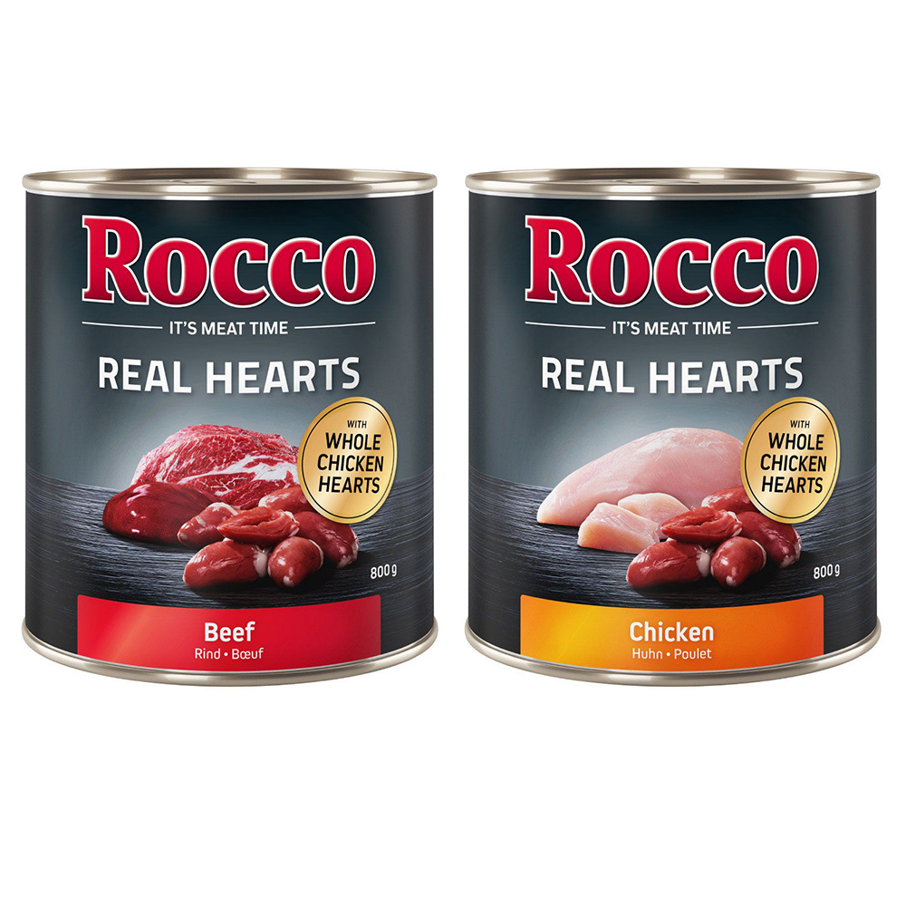 Sparpaket Rocco Real Hearts 24 x 800 g - Mix: Rind & Huhn von Rocco