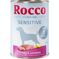 Sparpaket Rocco Sensitive 12 x 400 g - Truthahn & Kartoffeln von Rocco