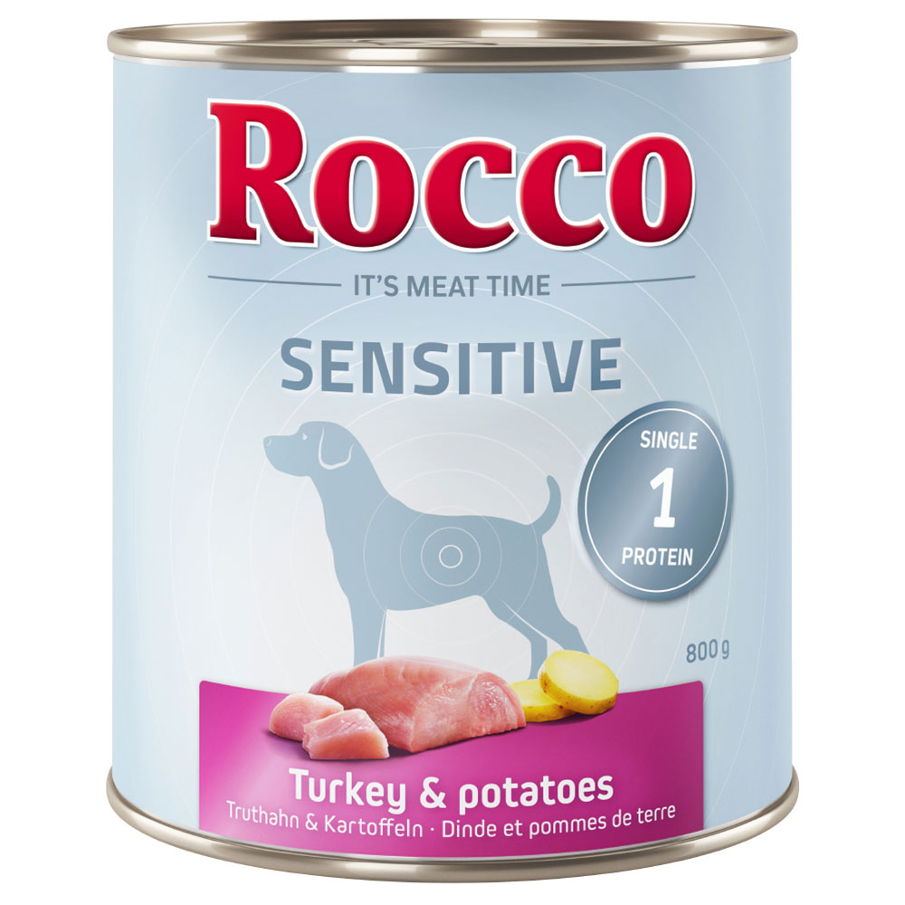 Sparpaket Rocco Sensitive 12 x 800 g - Truthahn & Kartoffeln von Rocco