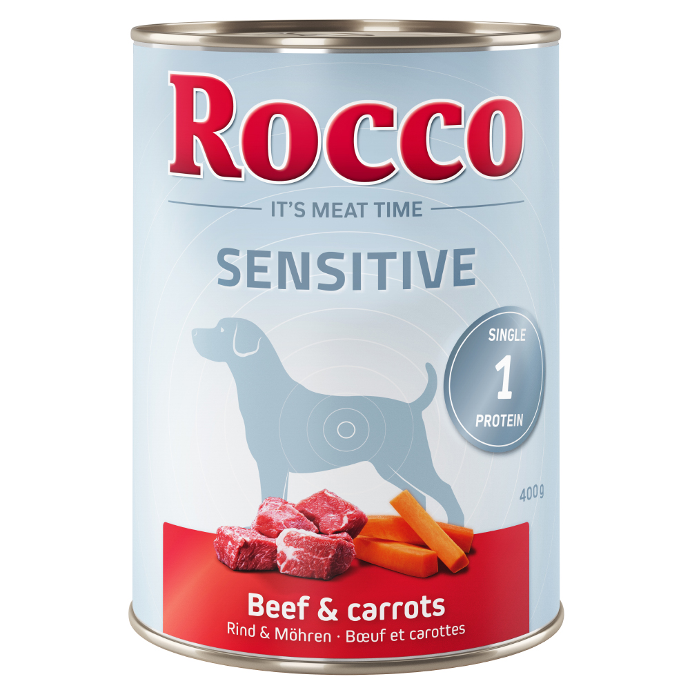 Top-Angebot Rocco Sensitive 24 x 400 / 800 g 24 x 400 g: Rind mit Möhre Top-Angebot Rocco Sensitive 24 x 400 / 800 g 24 x 400 g: Rind mit Möhre von Rocco
