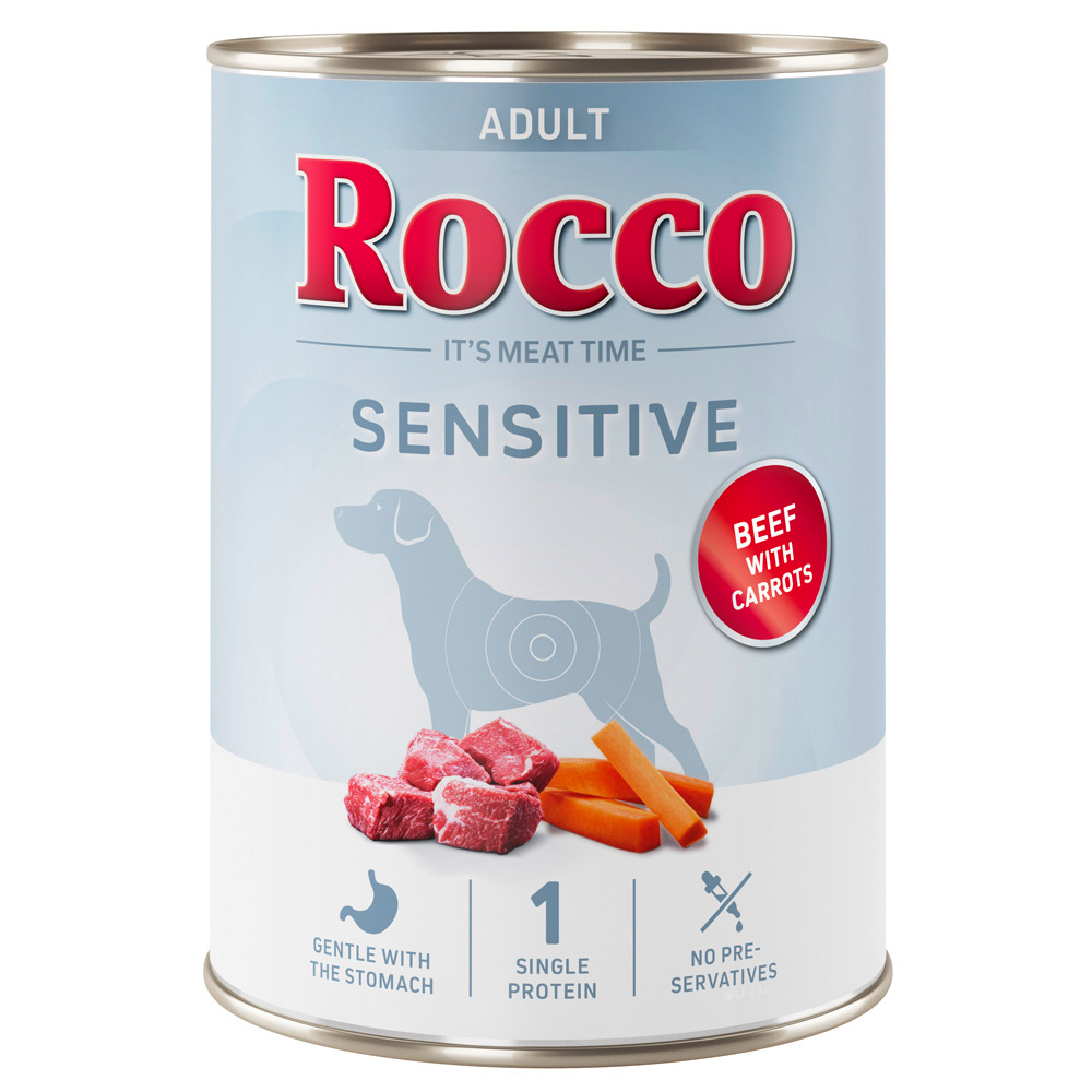 Sparpaket Rocco Sensitive  24 x 400 / 800 g Neue Rezeptur - 24 x 400 g: Rind mit Möhren Sparpaket Rocco Sensitive  24 x 400 / 800 g Neue Rezeptur - 24 x 400 g: Rind mit Möhren von Rocco
