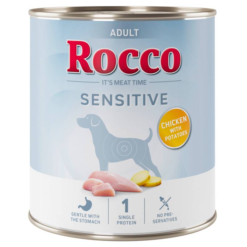 Sparpaket Rocco Sensitive  24 x 400 / 800 g Neue Rezeptur - 24 x 800 g: Huhn mit Kartoffeln Sparpaket Rocco Sensitive  24 x 400 / 800 g Neue Rezeptur - 24 x 800 g: Huhn mit Kartoffeln von Rocco