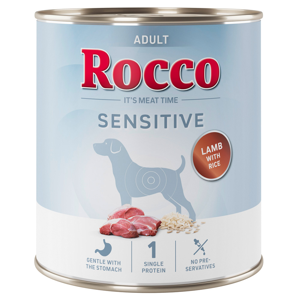 Sparpaket Rocco Sensitive  24 x 400 / 800 g Neue Rezeptur - 24 x 800 g: Lamm mit Reis von Rocco