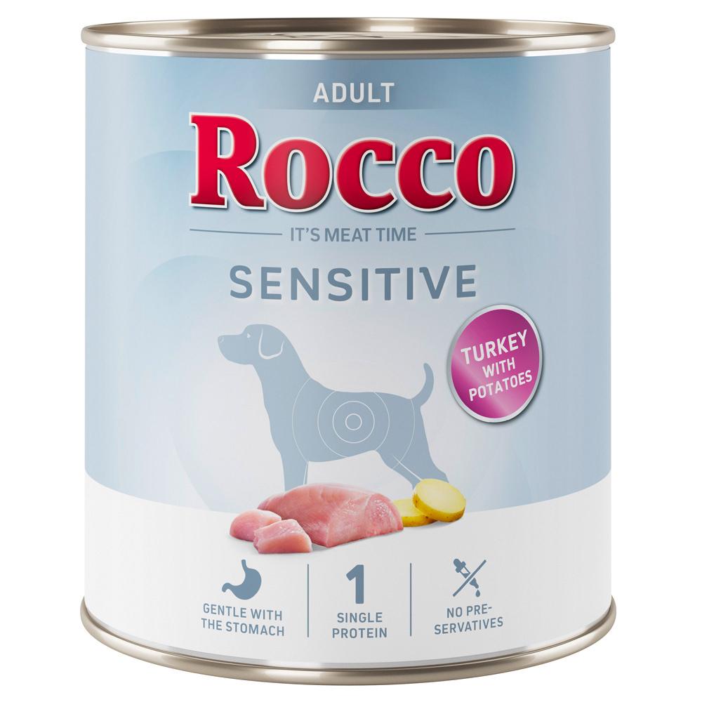 Sparpaket Rocco Sensitive  24 x 400 / 800 g Neue Rezeptur - 24 x 800 g: Truthahn mit Kartoffeln von Rocco