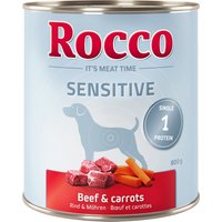 Sparpaket Rocco Sensitive 24 x 800 g - Rind & Möhren von Rocco
