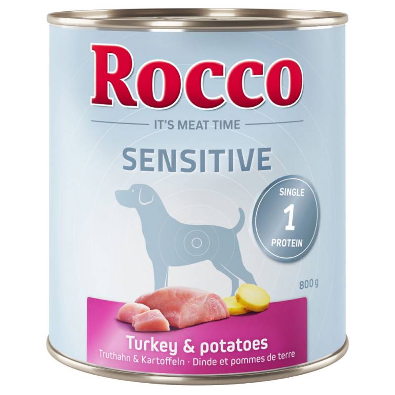 Sparpaket Rocco Sensitive 24 x 800 g - Truthahn & Kartoffeln von Rocco
