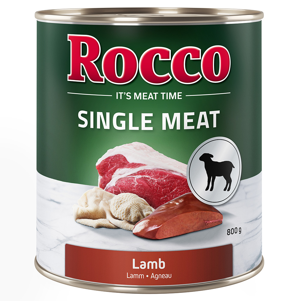 Sparpaket Rocco Single Meat 12 x 800 g Lamm von Rocco