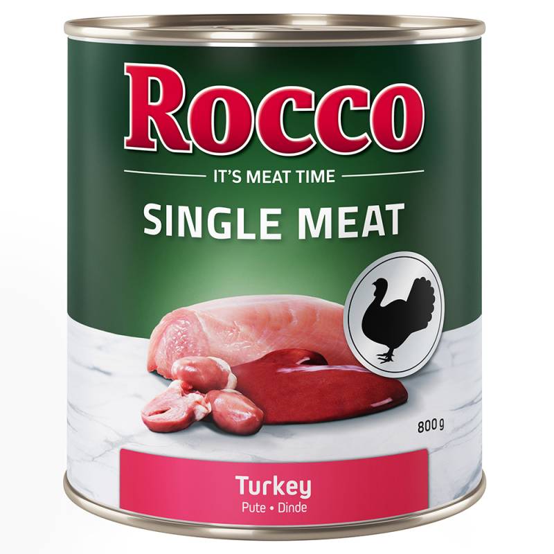 Sparpaket Rocco Single Meat 12 x 800 g Pute von Rocco