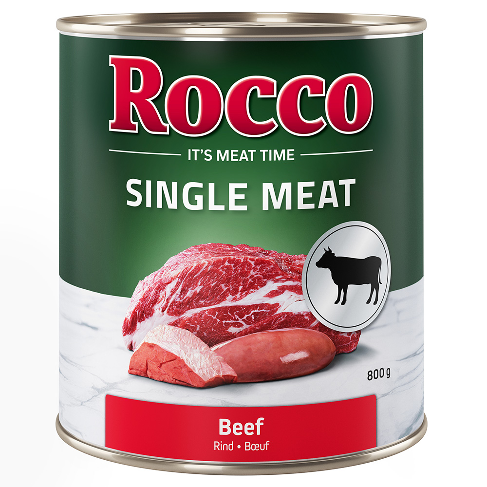 Sparpaket Rocco Single Meat 24 x 800 g Rind von Rocco