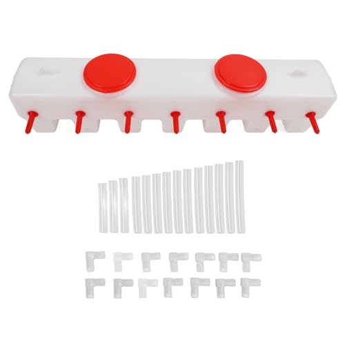 RockVOQRN 14 Sauger Lamm Futterstation Kalb Ziege Milch Futterspender Schafeimer Ferkel Tier Sauger Futterspender 9L Kapazität Roter Sauger Typ von RockVOQRN