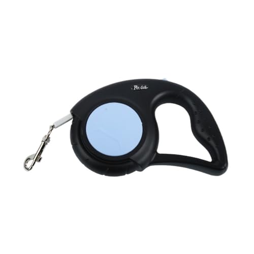 Automatisch einziehbare Haustierleine, geeignet für kleine/mittelgroße/große Hunde, rutschfester Griff, 360° Drehung ohne Verheddern, Outdoor-Hundeleine (3 m/5 m) (804 Schwarz Lila, 3 m) von Rocky Green