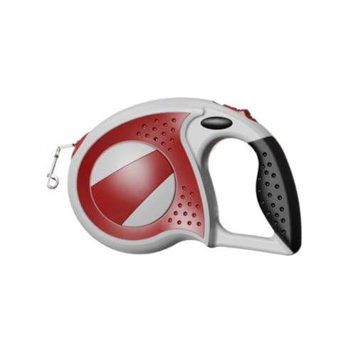 Automatisch einziehbare Hundeleine, geeignet für kleine/mittelgroße/große Hunde, rutschfester Griff, 360° Drehung ohne Verheddern, Outdoor-Hundeleine (3 m/5 m) (801 rot, 3 m) von Rocky Green
