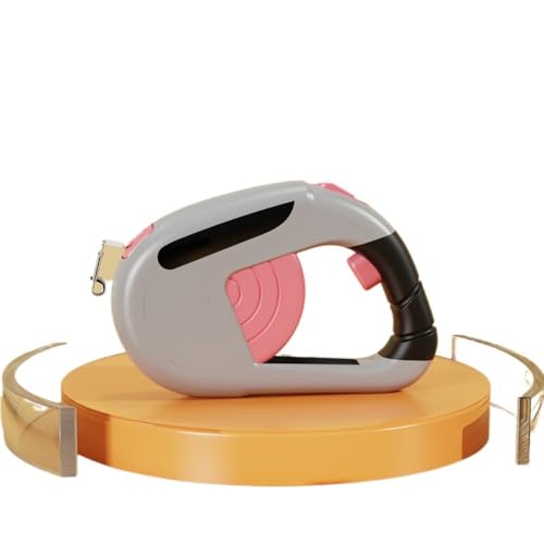 Automatisch einziehbare Hundeleine, geeignet für kleine/mittelgroße/große Hunde, rutschfester Griff, 360° Drehung ohne Verheddern, Outdoor-Hundeleine (3 m/5 m) (802 Rotgrau, 3 Meter) von Rocky Green