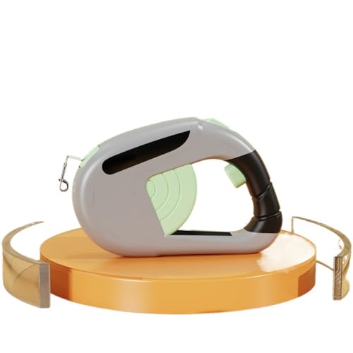 Automatisch einziehbare Hundeleine, geeignet für kleine/mittelgroße/große Hunde, rutschfester Griff, 360° Drehung ohne Verheddern, Outdoor-Hundeleine (3 m/5 m) (802 graugrün, 5 m) von Rocky Green