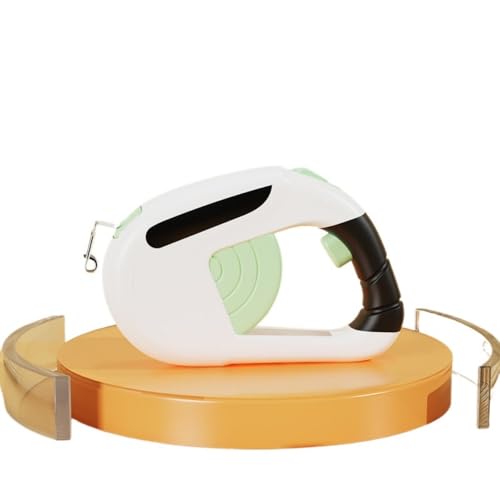 Automatisch einziehbare Hundeleine, geeignet für kleine/mittelgroße/große Hunde, rutschfester Griff, 360° Drehung ohne Verheddern, Outdoor-Hundeleine (3 m/5 m) (802 grün und weiß, 5 m) von Rocky Green