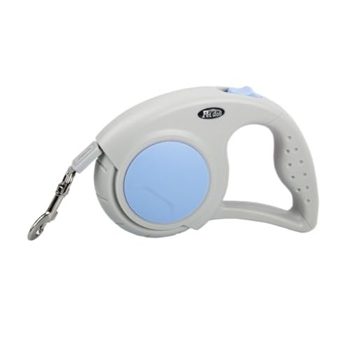 Automatisch einziehbare Hundeleine, geeignet für kleine/mittelgroße/große Hunde, rutschfester Griff, 360° Drehung ohne Verheddern, Outdoor-Hundeleine (3 m/5 m) (804 grau-lila, 3 m) von Rocky Green