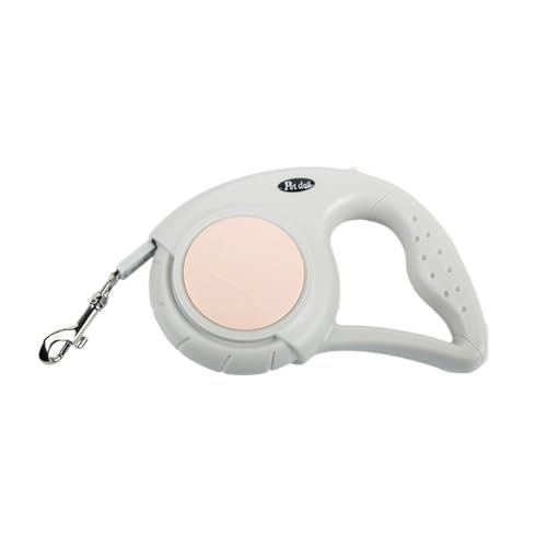 Automatisch einziehbare Hundeleine, geeignet für kleine/mittelgroße/große Hunde, rutschfester Griff, 360° Drehung ohne Verheddern, Outdoor-Hundeleine (3 m/5 m) (804 graues Pulver, 3 m) von Rocky Green