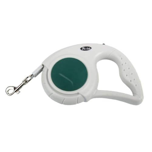 Automatisch einziehbare Hundeleine, geeignet für kleine/mittelgroße/große Hunde, rutschfester Griff, 360° Drehung ohne Verheddern, Outdoor-Hundeleine (3 m/5 m) (804 graugrün, 5 m) von Rocky Green