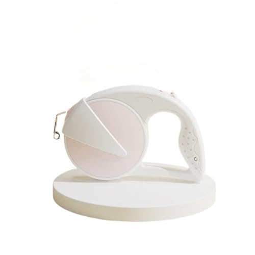 Automatisch einziehbare Hundeleine, geeignet für kleine/mittelgroße/große Hunde, rutschfester Griff, 360° Drehung ohne Verheddern, Outdoor-Hundeleine (3 m/5 m) (805 grau-rosa, 5 m) von Rocky Green