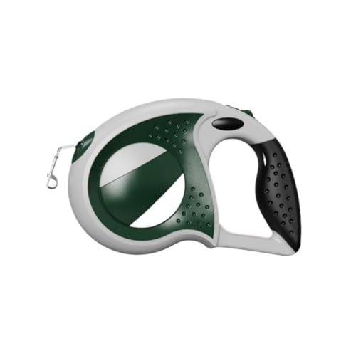 Automatische einziehbare Haustierleine, geeignet für kleine/mittelgroße/große Hunde, rutschfester Griff, 360° Drehung ohne Verheddern, Outdoor-Hundeleine (3 m/5 m) (801 dunkelgrün, 3 m) von Rocky Green