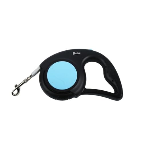 Automatische einziehbare Haustierleine, geeignet für kleine/mittelgroße/große Hunde, rutschfester Griff, 360° Drehung ohne Verheddern, Outdoor-Hundeleine (3 m/5 m) (804 Schwarzblau, 3 Meter) von Rocky Green