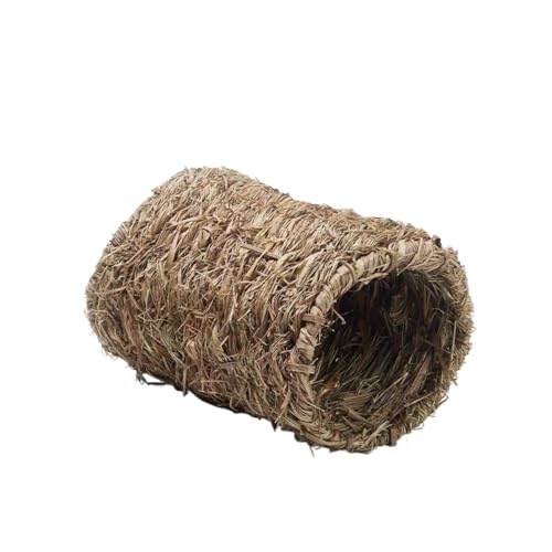 Kaninchen-Versteck-Tunnel-Spielzeug, natürliches Gras, Kautunnel für Kaninchen, Kleintier-Anreicherung, Spielhaus mit mehreren Eingängen (mittel) von Rocky Green