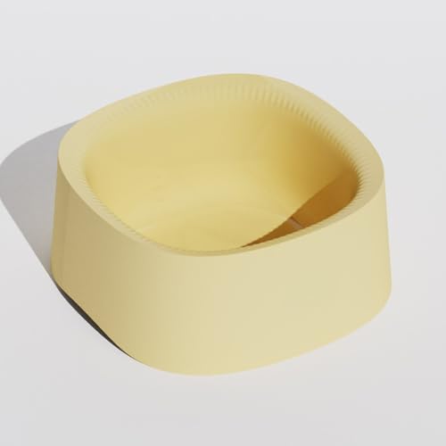 Katzentoilette, 51,8 cm, verdickte, spritzwassergeschützte Kätzchentoilette, Haushaltskatzenprodukte, hochseitiges Design für Spritzschutz und geräumiger Innenraum (Katzentoilette, gelb) von Rocky Green