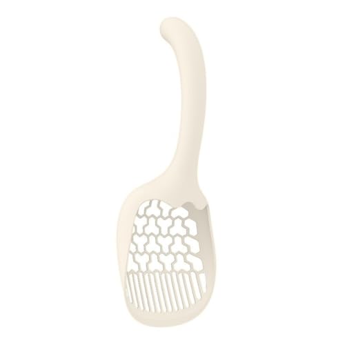 Katzentoilette, 51,8 cm dicke, spritzwassergeschützte Kätzchentoilette, Haushaltskatzenprodukte, hochseitiges Design für Spritzschutz und geräumiger Innenraum (Schaufel, Milchweiß) von Rocky Green