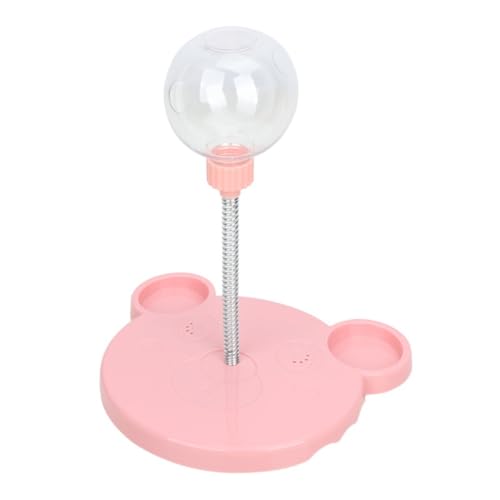 Rocky Green Cat Slow Feeder Wackelball mit Saugnapf, interaktives geistiges Anreicherungsspielzeug, stimulierender Futterspender für Indoor-Katzen, Langeweile Linderung (Rosa) von Rocky Green
