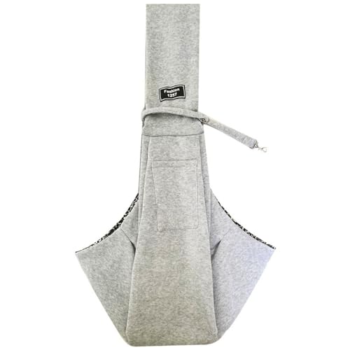 Rocky Green Faltbarer Katzentragerucksack – Schulterschlinge, Haustier-Tragetasche mit großem Fassungsvermögen, tragbare, faltbare Reisetasche für Katzen und kleine Hunde (hellgrau) von Rocky Green