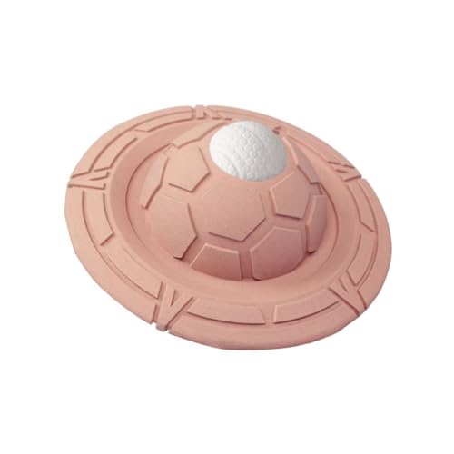 Rocky Green Frisbee Kauspielzeug für Hunde, biologisch abbaubar, aus Gummi, bissfest, interaktives Frisbee für kleine Hunde, Orange von Rocky Green