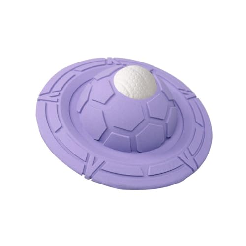 Rocky Green Frisbee Kauspielzeug für Hunde, biologisch abbaubar, aus Gummi, bissfest, interaktives Frisbee für kleine Hunde, Violett von Rocky Green