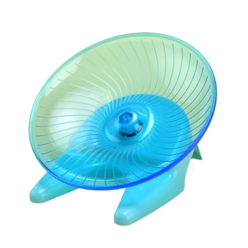 Rocky Green Leises Laufrad für Hamster mit abnehmbarem Ständer – langlebige fliegende Untertasse, Laufscheibe für kleine Haustiere (blau) von Rocky Green