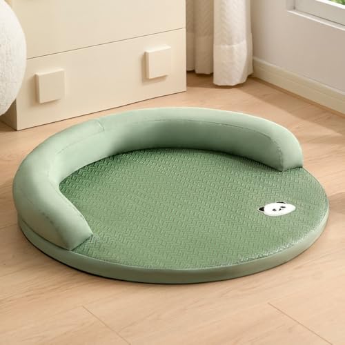 Rocky Green Rundes kühlendes Haustierbett – 4-Jahreszeiten-Hunde- und Katzenmatte mit abnehmbarem, waschbarem Bezug, hochelastischer Schwamm + PP-Baumwolle, 6 niedliche Designs (40 cm/50 cm/60 cm von Rocky Green