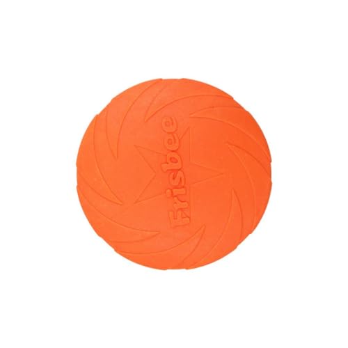 Rocky Green TPR Schwimmendes Hunde-Frisbee für Haustiere, bissfest, interaktives Trainingsfrisbee (15 cm/18 cm/22 cm), ideal für Apportiertraining, Schwimmen im Freien (15 cm, orange) von Rocky Green
