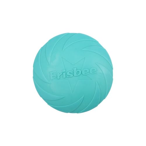 Rocky Green TPR Schwimmendes Hunde-Frisbee für Haustiere, bissfest, interaktives Trainingsfrisbee (15 cm/18 cm/22 cm), ideal für Apportiertraining, Schwimmen im Freien (18 cm, blau) von Rocky Green
