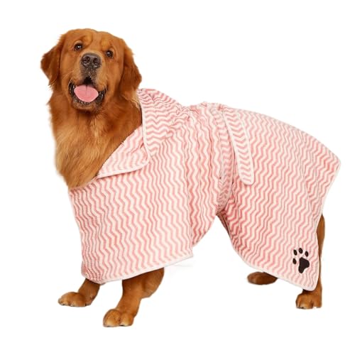 Rocky Green Verdicktes Korallen-Fleece-Haustier-Badetuch – Mikrofaser für Hunde und Katzen, saugfähiger und schnell trocknender Bademantel, Haustier-Badetuch, weich und nicht flauschig (Größe XL, Rosa Rocky Green Verdicktes Korallen-Fleece-Haustier-Badetuch – Mikrofaser für Hunde und Katzen, saugfähiger und schnell trocknender Bademantel, Haustier-Badetuch, weich und nicht flauschig (Größe XL, Rosa von Rocky Green