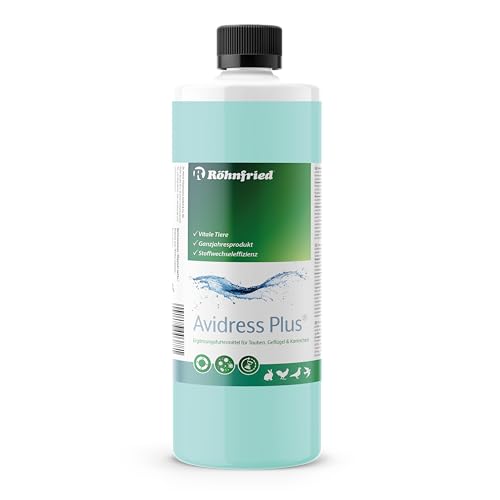 Röhnfried Avidress Plus 1000 ml | Senkt das Infektionsrisiko im Trinkwasser für Tauben & Kaninchen | Enthält Mineralien, Oregano & Zimt von Röhnfried