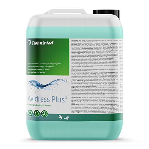 Röhnfried Avidress Plus 5000 ml | Senkt das Infektionsrisiko im Trinkwasser für Tauben & Kaninchen | Enthält Mineralien, Oregano & Zimt von Röhnfried