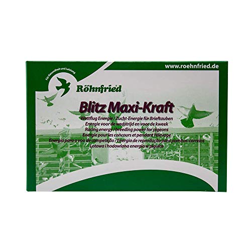Röhnfried – Blitz-Maxi-Kraft-Pillen | Ausdauer und Fluggeschwindigkeit für Ihre Tauben | Konzentrierte, naturreine Energie von Blütenpollen, Bierhefe und Sternanis (50 Stück) von Röhnfried