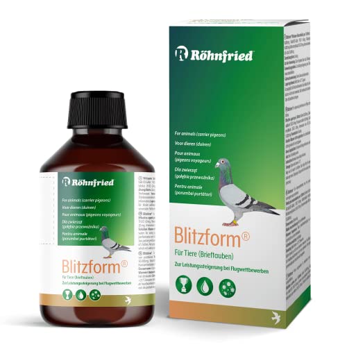Röhnfried Blitzform | 250 ml | Freiverkäufliches Arzneimittel für Brieftauben | Kann zur Leistungssteigerung beitragen | Zur Unterstützung der Blutbildung von Röhnfried