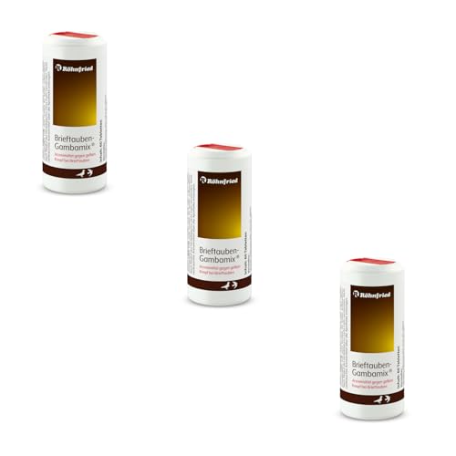Röhnfried Brieftauben-Gambamix | 3er Pack | 3 x 60 Tabletten | Antiparasitikum für Brieftauben | Zur Einzeltierbehandlung von Parasiten | Enthält 10 mg Carnidazol von Röhnfried