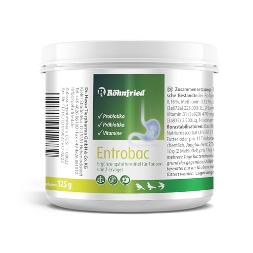 Röhnfried Entrobac - 125g - für die optimale Darmflora bei Tauben mit probiotischen Bakterien Röhnfried Entrobac - 125g - für die optimale Darmflora bei Tauben mit probiotischen Bakterien von Röhnfried