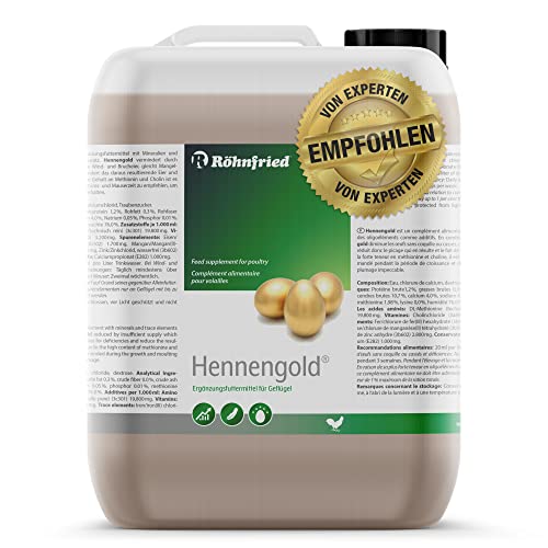 Röhnfried Hennengold 5000 ml I vermindert Brucheier & Federfressen I unterstützt Federwachstum & Federkleid I für Hühner & anderes Geflügel von Röhnfried