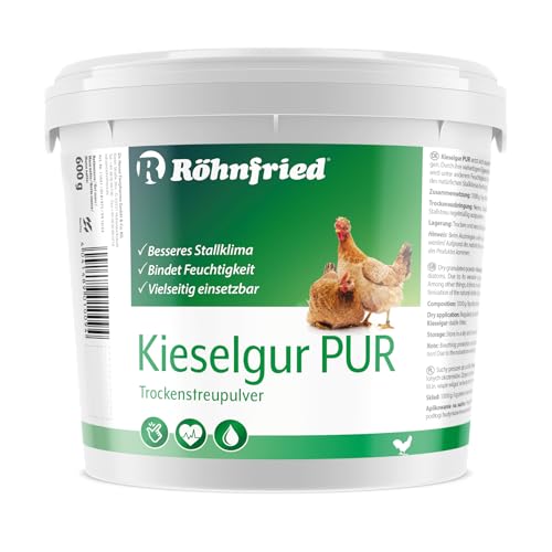 Röhnfried - Kieselgur PUR (600 g) - Naturreine Kieselerde in Pulver-Form - für ihren Hühnerstall, Kaninchenstall, Garten & Haus - gut bei Kaninchen, Hühnern & Geflügel einsetzbar von Röhnfried